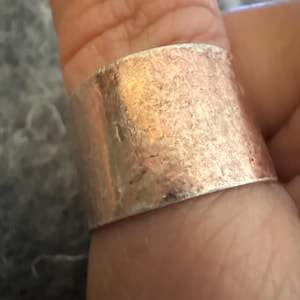 Customer photo from DeRee, Textured Extra Wide Ring in in Semi-Polished Finish,