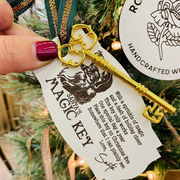 Santa's Magic Key Printable Tag | Instant Download - Etsy