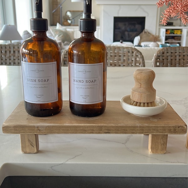 Rustic Wood Riser | Farmhouse Riser | Plant Stand | Tabletop Riser ...