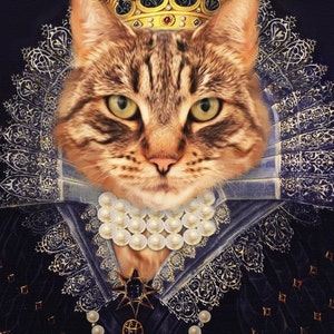 Custom Pet Portraitrenaissance Pet Portraitregal Pet Etsy