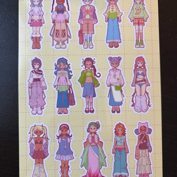 OOTD Sticker Sheet - Etsy