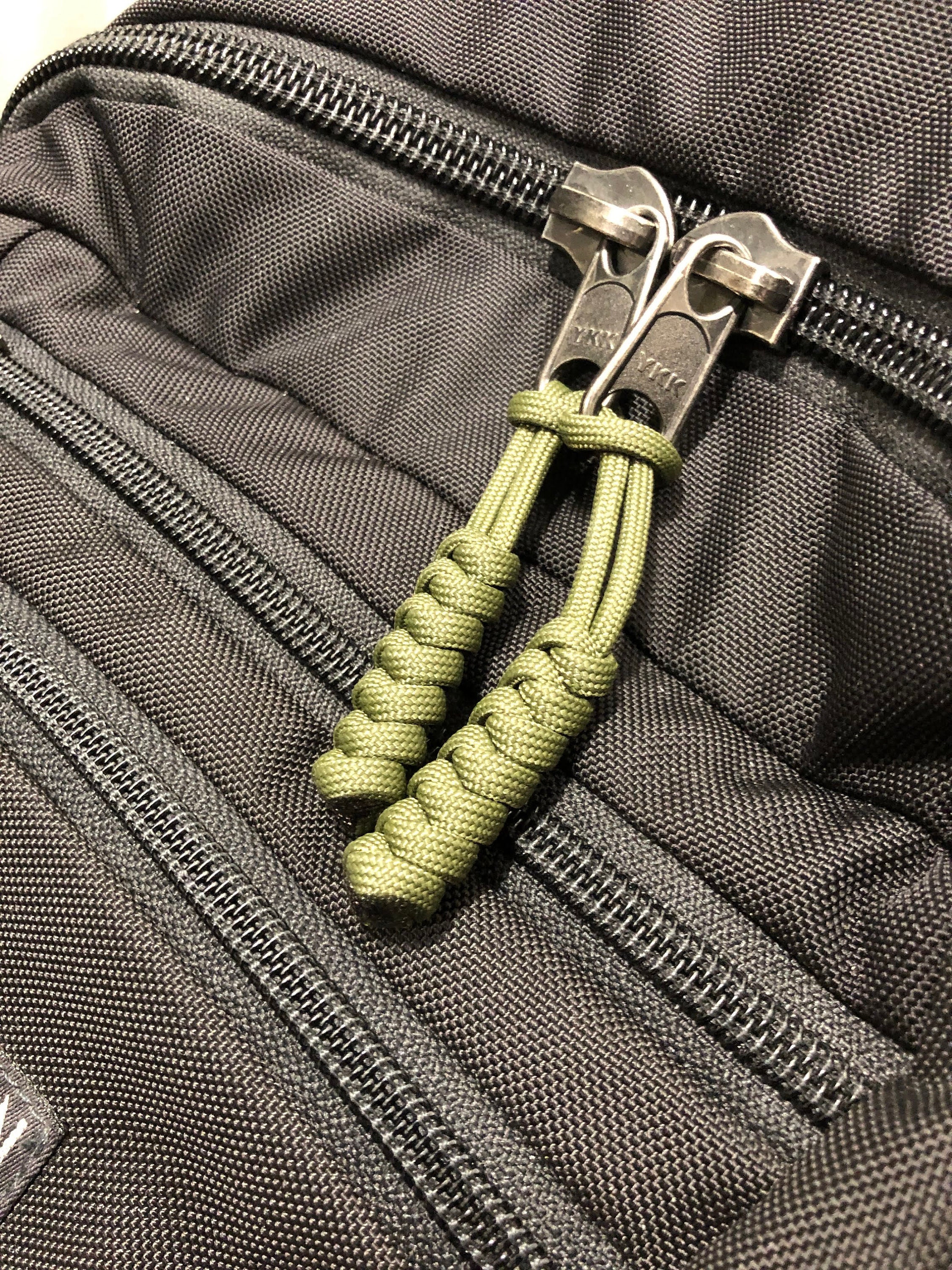 3 pack 550 paracord zipper pulls keychain knife lanyard handmade in USA