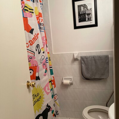 Funny Shower Curtain With Unique Pattern, Water Resistant and Washable ...