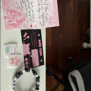 Black & White Custom Kandi Bracelet | Black Kandi Bracelet | Custom Name Bracelet | Black Rave Accessories