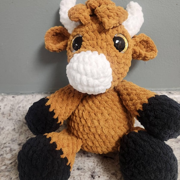 Cow Sploot Hewie the Highland Cow Crochet Pattern, Crochet Cow Pattern, Sploot ...