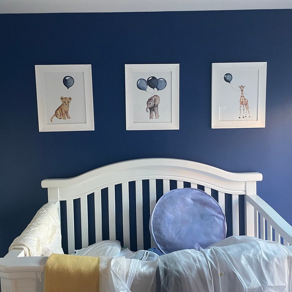 Nursery Wall Art Boy Nursery Decor Baby Animal Prints Baby Boy Wall ...