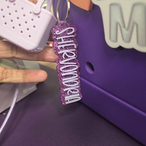 Custom Name Keychains- Backpack Name Tags- Acrylic Keychain- Diaper Bag Tag- Kids Name Tag