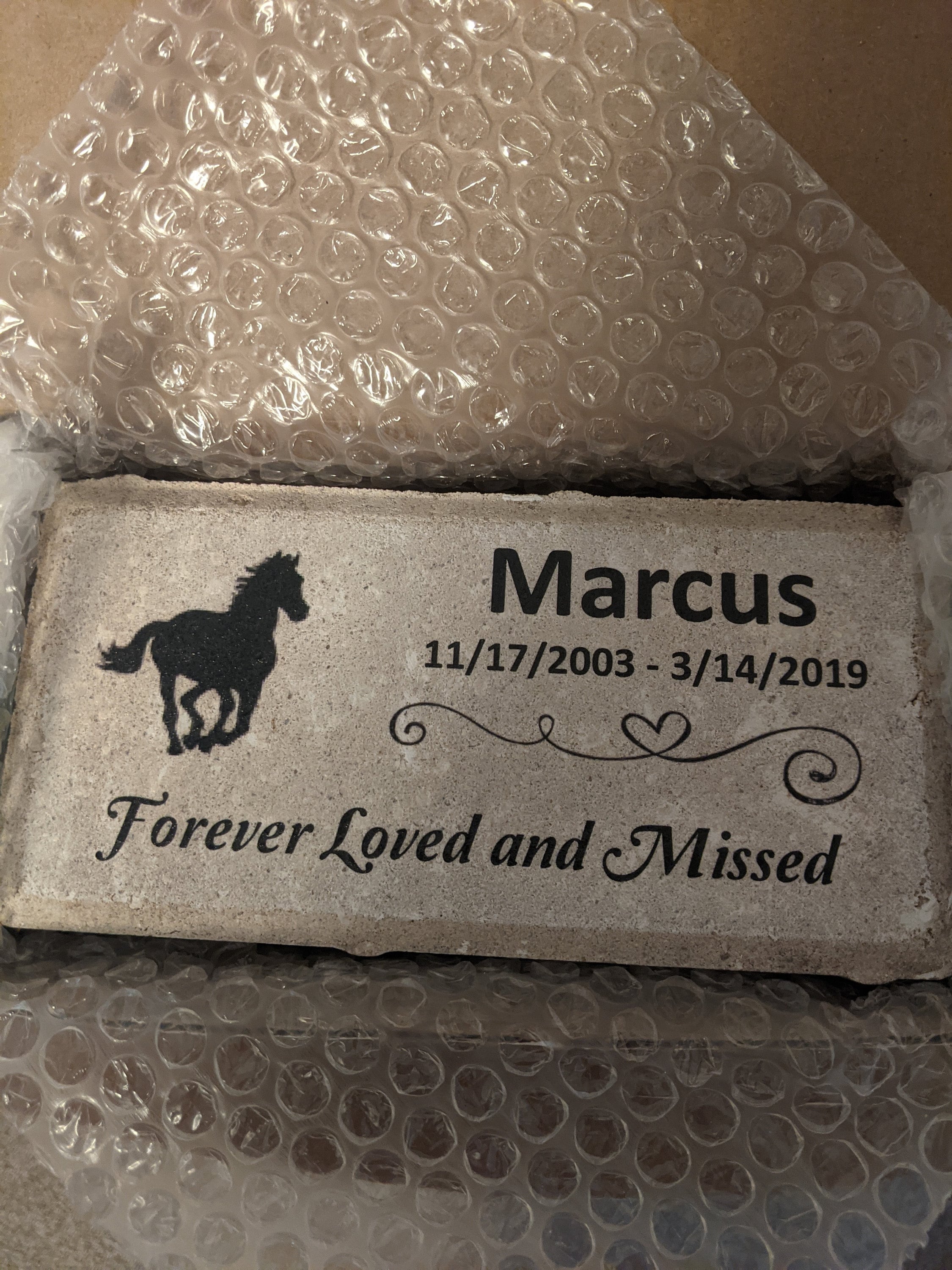 Personalized Horse Memorial Stone Pet Horse Grave Marker Loss of Pet Sympathy Gift Pet Memorial Stone Pet Loss Gift Horse