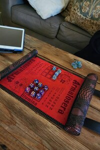 Personalized Cult of the Lamb Knucklebones Game board on our Double-Sided Dice Scroll