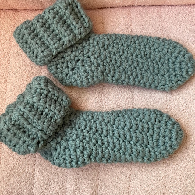 A customer's finished Bulky & Quick Socks Crochet Pattern