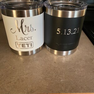 Mr. & Mrs. Personalized Engraved YETI Tumblers – Sunny Box