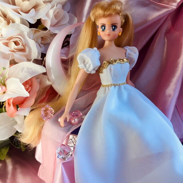 open lace back dress Sailormoon Princess Serenity Chiffon Cosplay Costume
