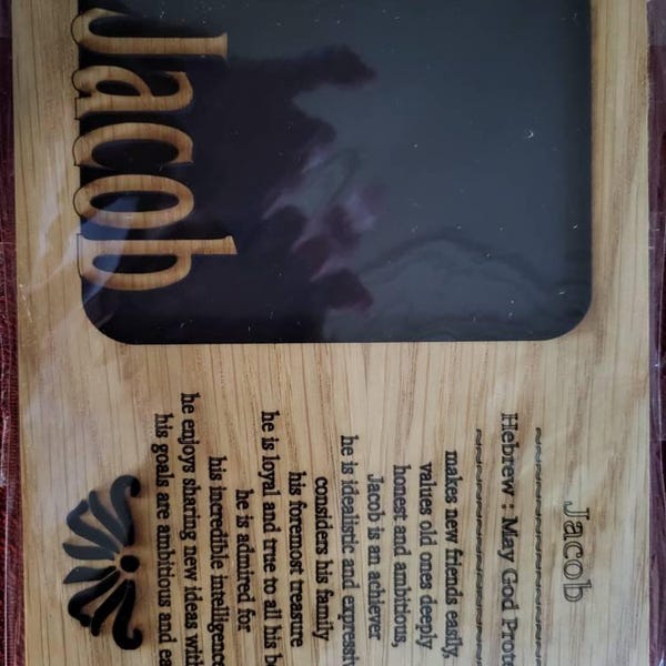 Custom Name With Meaning Photo Mat | Engraved Picture Mat | Tatum ...