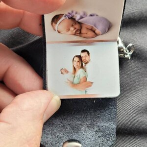 Personalized Keychain with 12 Photos - Custom Mini Photo Album