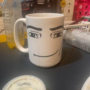 yanmu Roblox Man FACE Mug Funny Gamer Birthday Gift Hot Chocolate