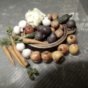 1Set 1/12 Casa delle bambole Mini Frutta Verdura Bottiglia di Bevanda