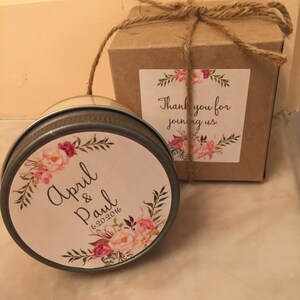 Blush and Gold Bridal Shower Favors / 4 Oz Candle Favors / Boho ...