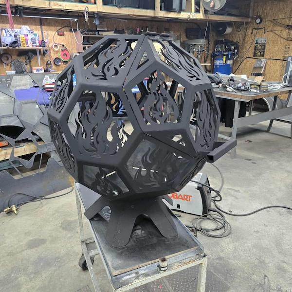 Fireball With Lid. Digital Product, Files DXF, SVG for CNC, Plasma ...
