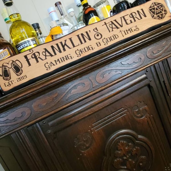 Personalized Dnd Tavern Sign - Dungeons and Dragons - Dungeon Master ...