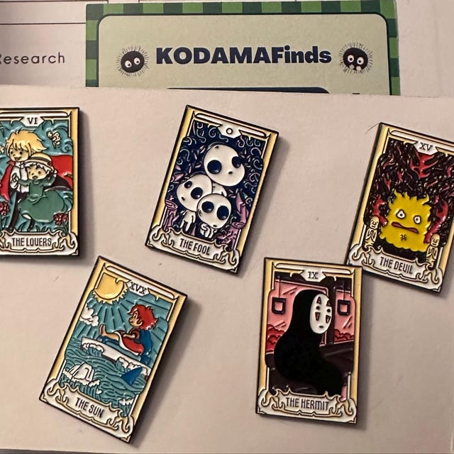 Studio Ghibli Tarot Card Enamel Pins - Limited Collection - Etsy