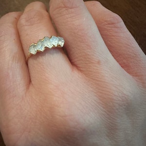 Customer photo from Laurie, Five Stone Raw Herkimer Diamond Ring