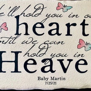 Butterfly Miscarriage Memorial Stone Baby Loss Hold You in Our Hearts