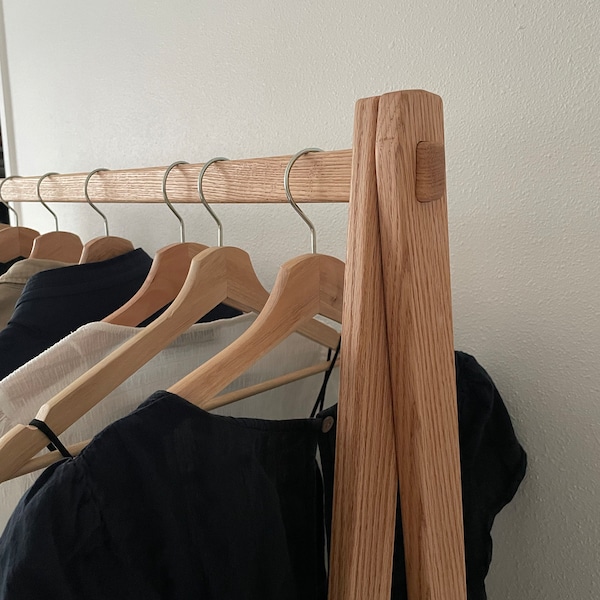 Solid Oak Wood Clothes Rack,clothing Rack,garment Rack,clothes Hanger ...