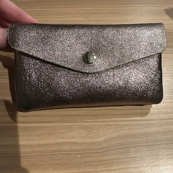 Porte-monnaie Tendance Femme En Cuir Véritable - Marque Fashion Fabriqué En Italie - Jaune Neuf