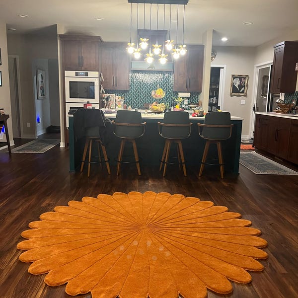 Modern Round Shape Irregular Hand Tufted Rugs for Living Room, Bedroom ...
