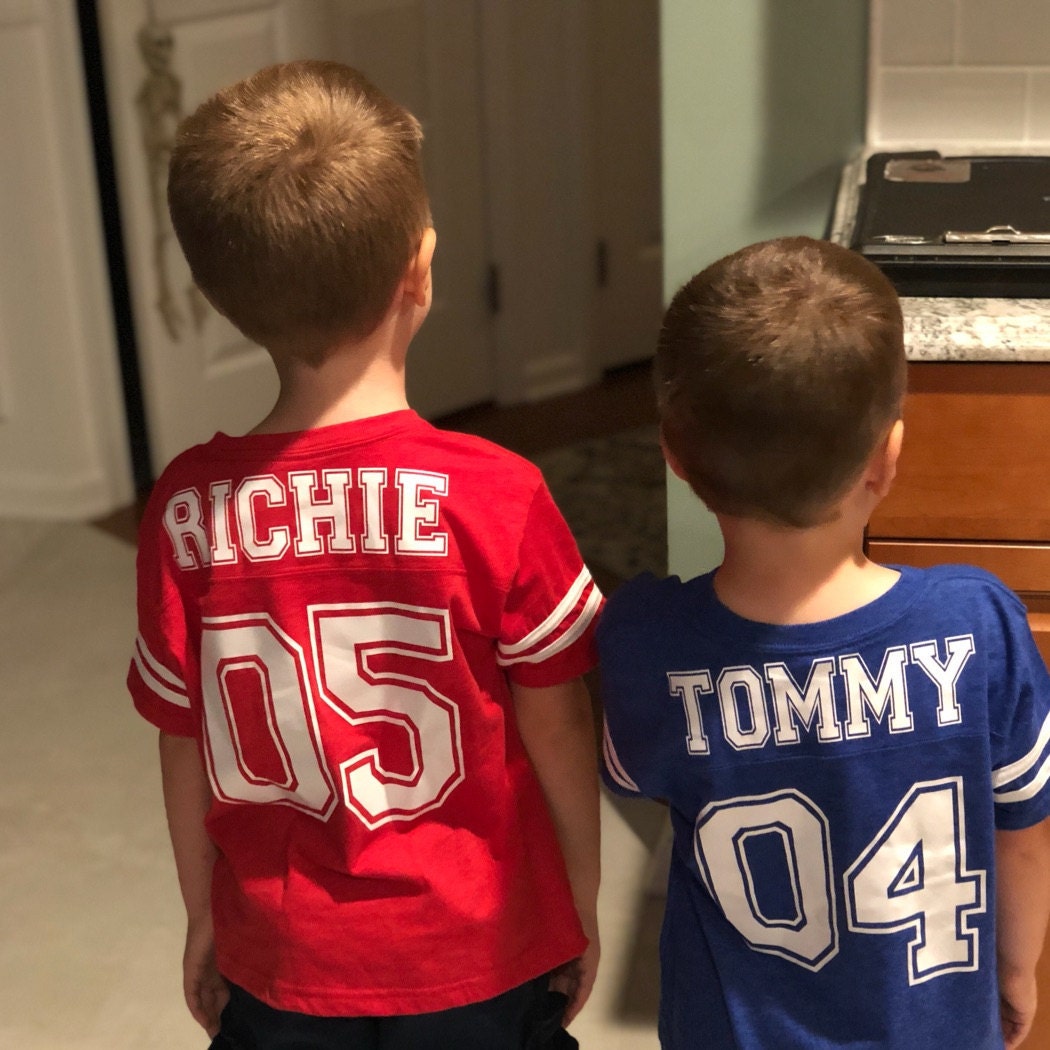 5th Birthday Football Shirt | Five Year Old Birthday Jersey Tee | Touchdown Sports Theme Party Outfit | Football Boy T-Shirt