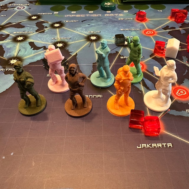 Pandemic Iberia Miniatures Pawns Miniatures Markers Meeples 