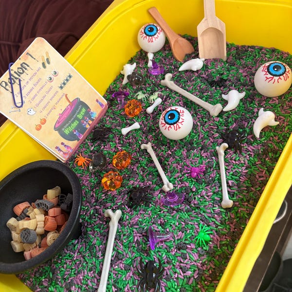 Witches Brew Sensory Rice, Halloween Rice Filler, Halloween Sensory ...