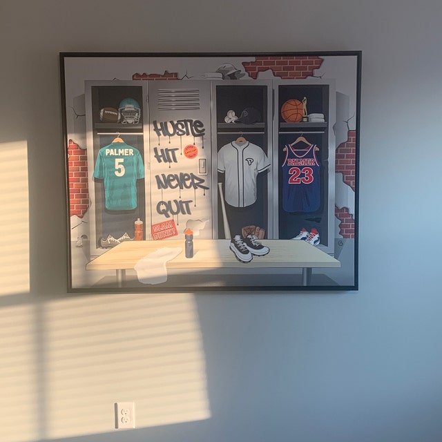 Houston Jersey Custom Canvas Print Wall Art for Boy Girl Men Women Bas –  FAMILY GIFTS