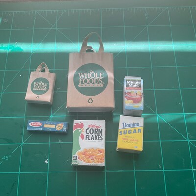 Grocery Bags Printable 1:6 for Dollhouse and Miniature Food, Instant ...