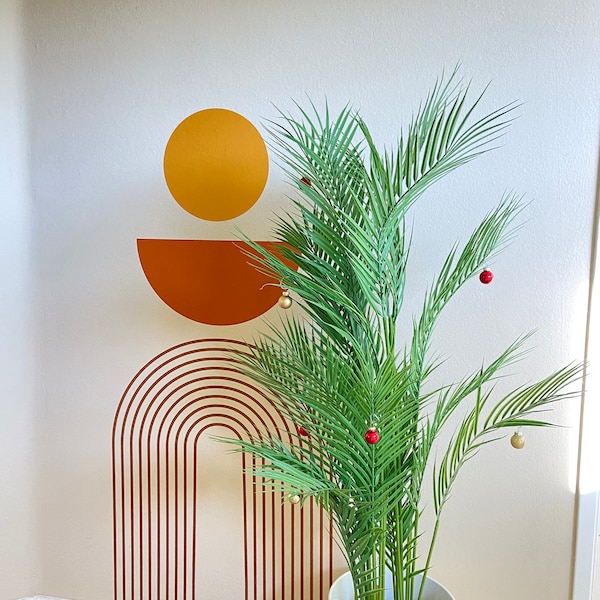 Boho Colorblock Wall Decals - Removable Wall Stickers, Abstract Modern ...