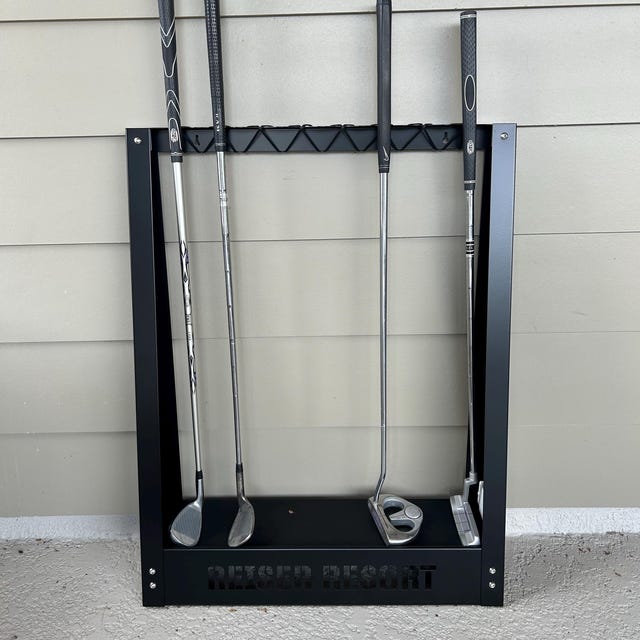 Personalized Custom Stainless Steel Golf Club Display Rack With