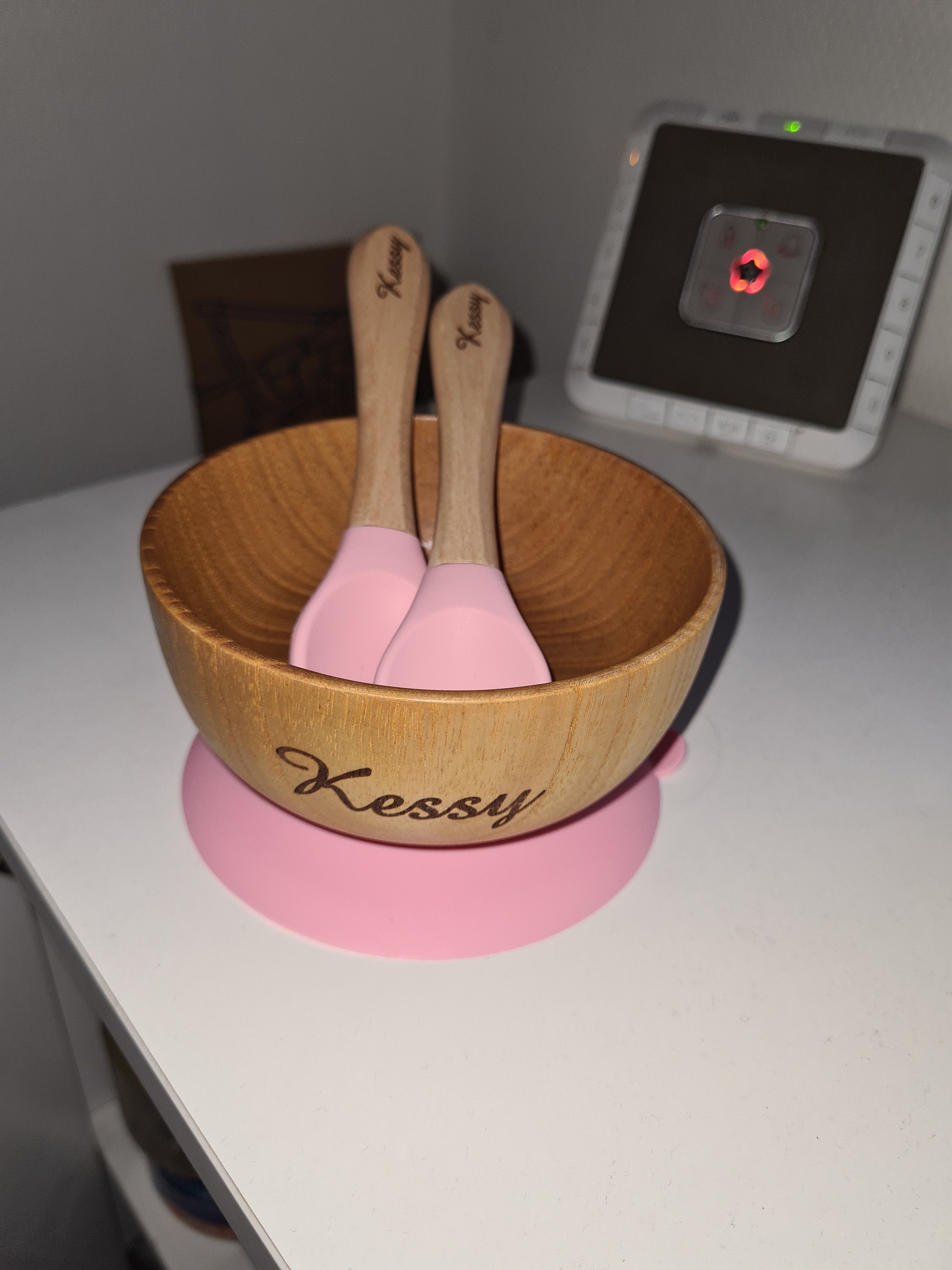 Personalized baby bowl and cutlery