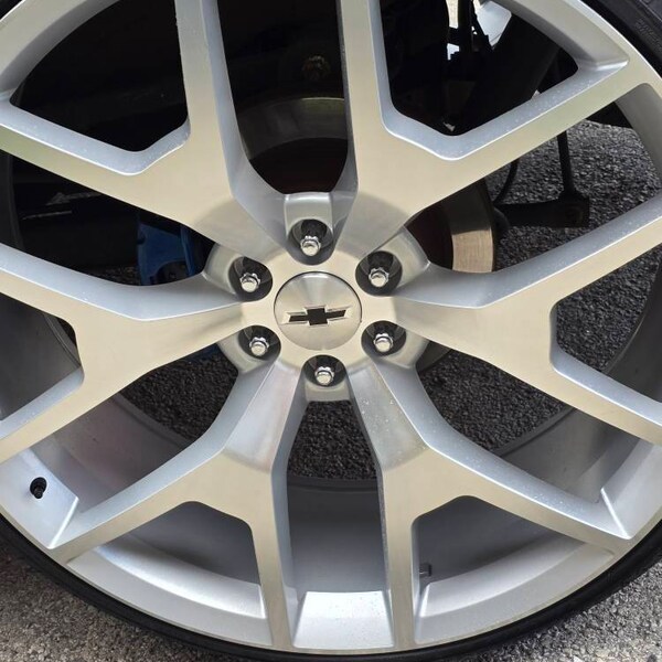 4 Matte Black Chevy Wheel Center Caps – Fits 20" & 22" Silverado, Suburban, Tahoe (3.25") OEM 22837060