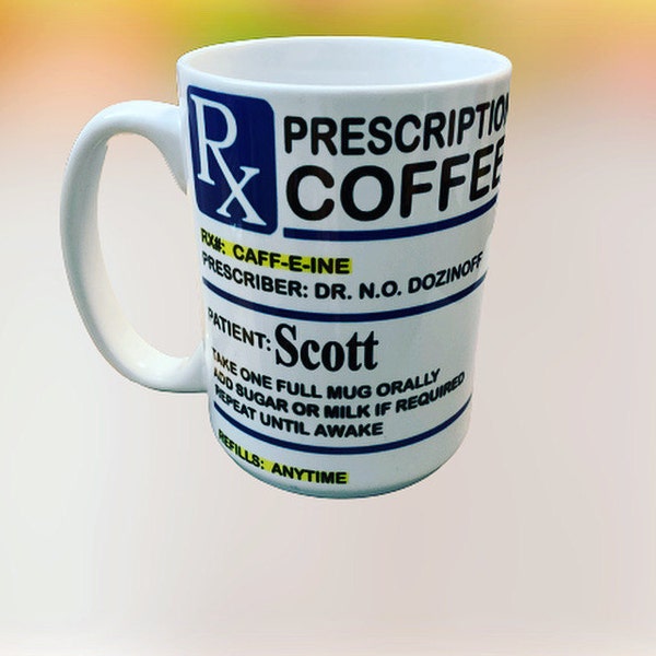 Rx Coffee Prescription PNG File for Download - Etsy