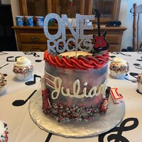 One Rocks Cake Topper / Guitar Cake Topper / Rock Party / Rock N Roll ...