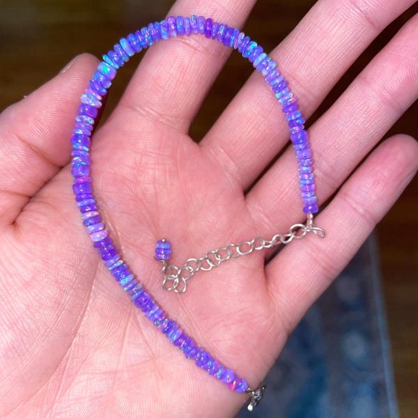 Bahamas Seafoam Shaded Opal Gemstone Beaded Bracelet main image 0