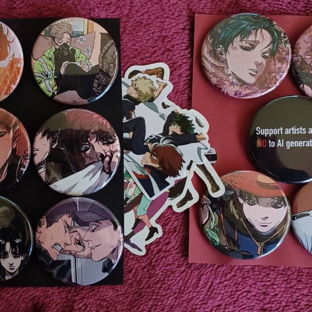 Killing Stalking Yoonbum & Sangwoo Pins / Buttons 44mm 