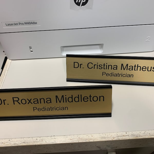 Personalized Office Name Plate With Holder (2