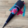 Personalisiertes Schultüte „Forest Deer“ – Pink, Ca. 70–90 Cm, Mit Bambi-Motiv & Name, Abnehmbarer Bezug