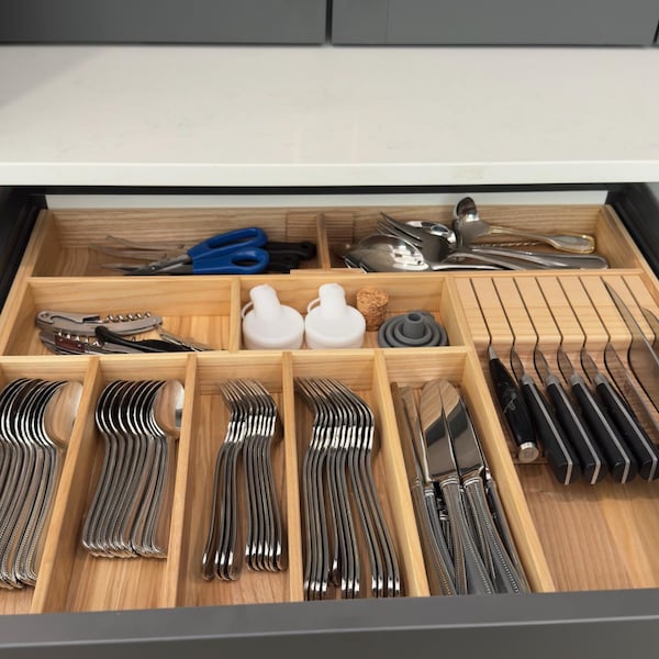 Custom Kitchen Drawer Organizer | Silverware | Baking and More - Made ...