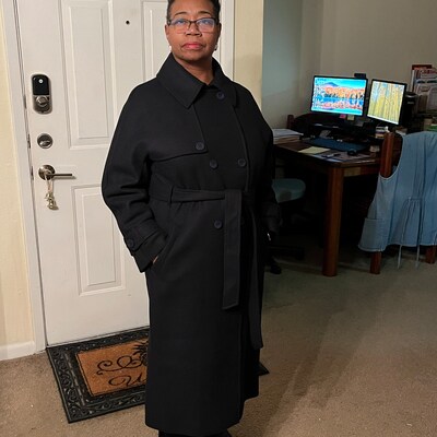 OVERSIZED CASHMERE COAT (NAVY BLUE)