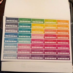 Workout Gym Habit Tracker Planner Stickers to Be Used With Erin Condren ...