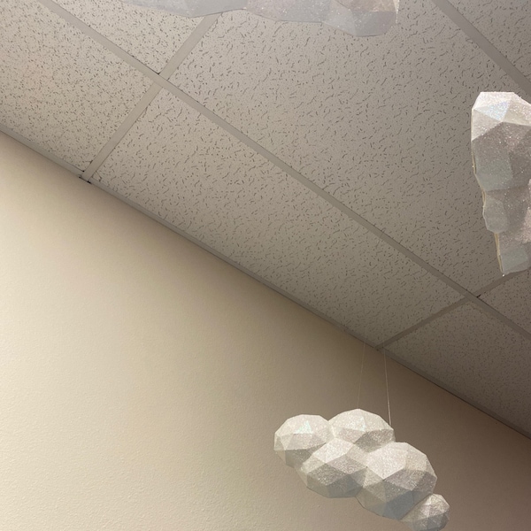 Clouds Papercraft 3D - DIY Low Poly Paper Crafts Origami - Nursery Wall ...