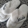 Wedding Slippers Bride Slippers Bridal Shower Gift Cute Bride to Be ...
