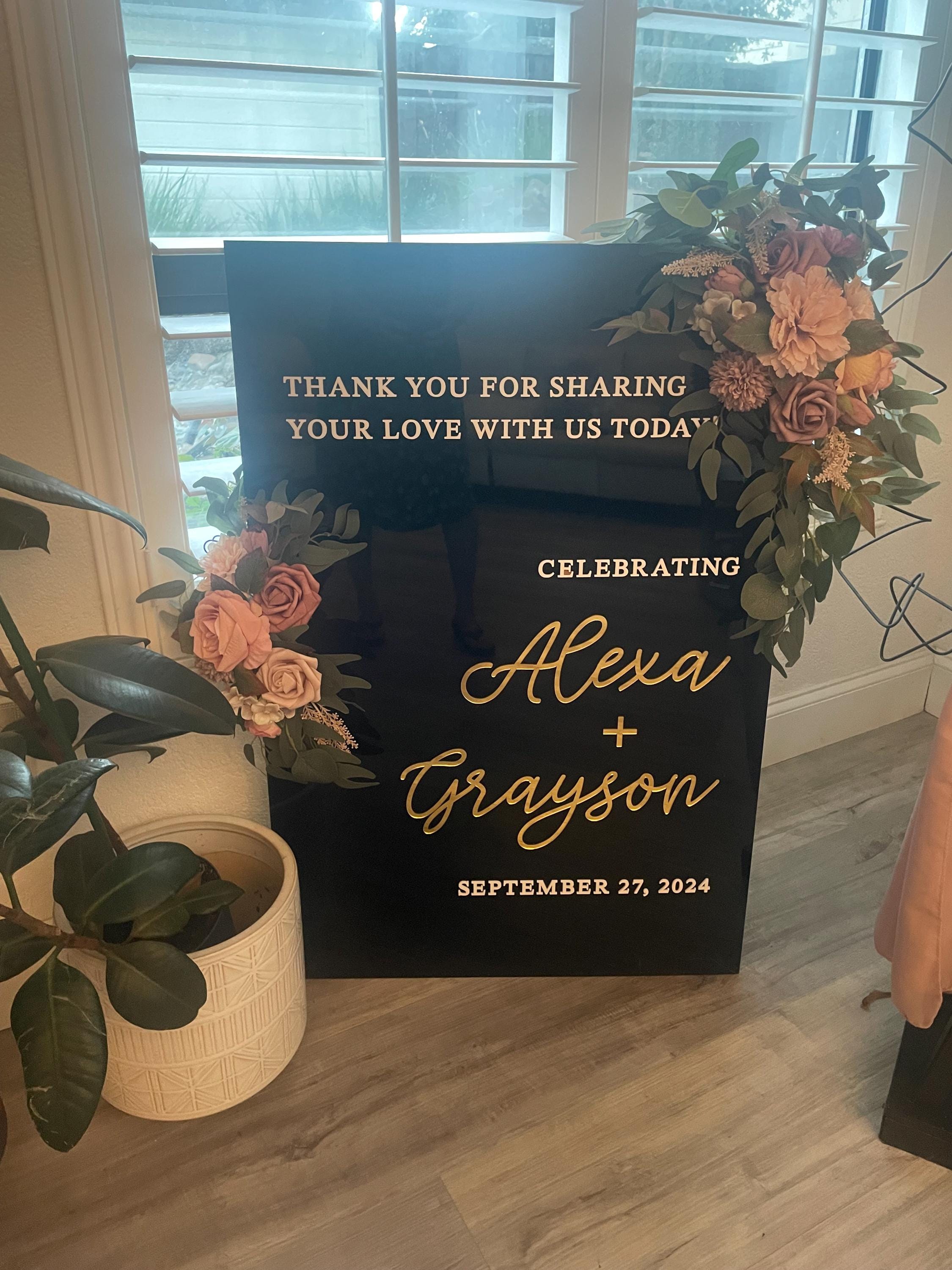 Sitzplan für die Hochzeit – Acryl-Sitzplan – Tisch-Sitzplan – Alphabetischer Sitzplan – Sitzplanschild